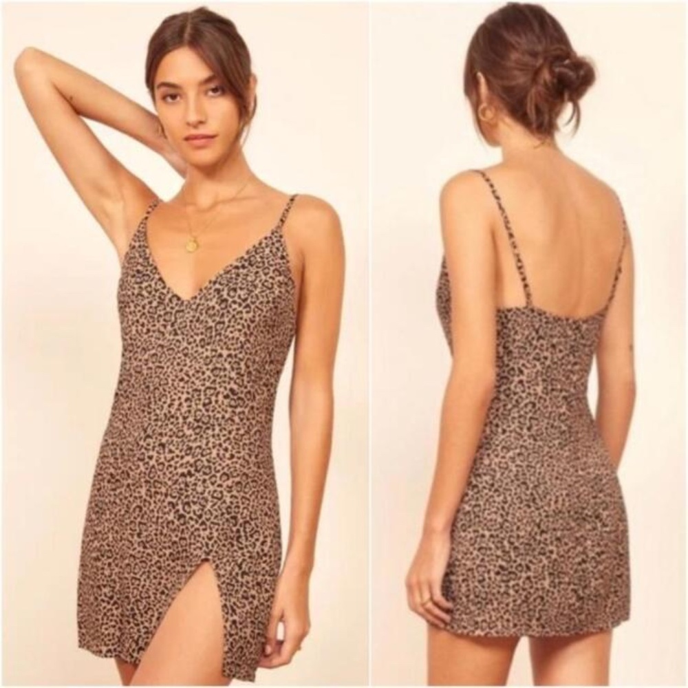 Reformation Leopard Print Mini Dress